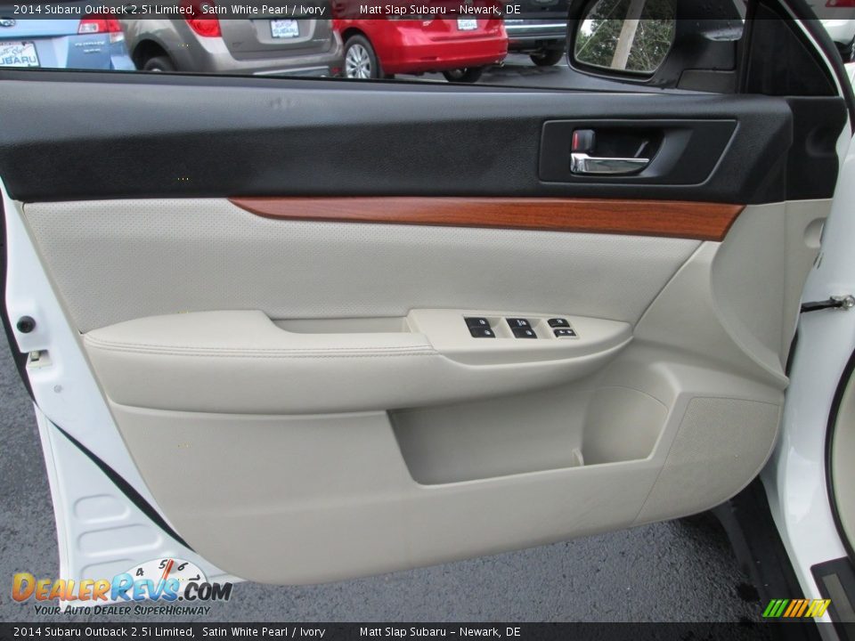 2014 Subaru Outback 2.5i Limited Satin White Pearl / Ivory Photo #13