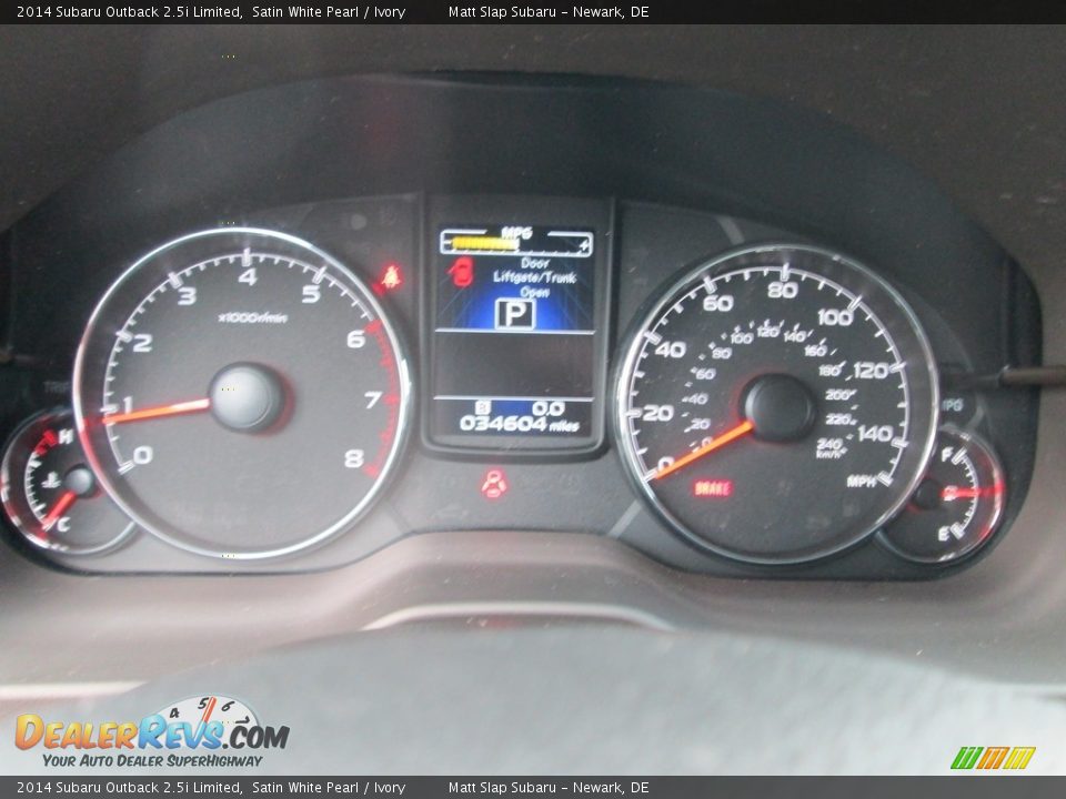 2014 Subaru Outback 2.5i Limited Satin White Pearl / Ivory Photo #27