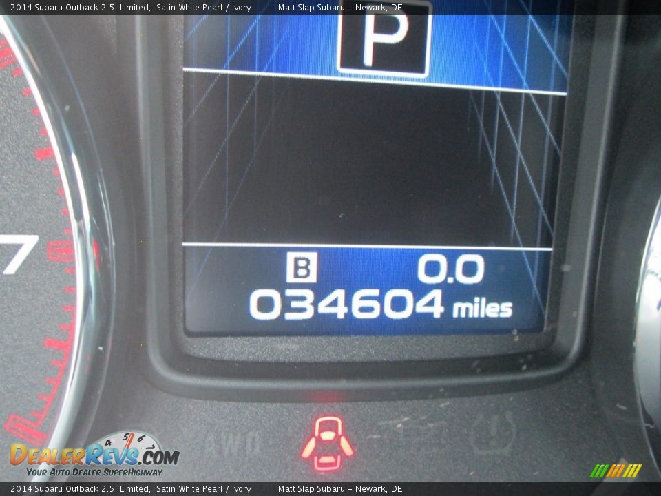2014 Subaru Outback 2.5i Limited Satin White Pearl / Ivory Photo #28