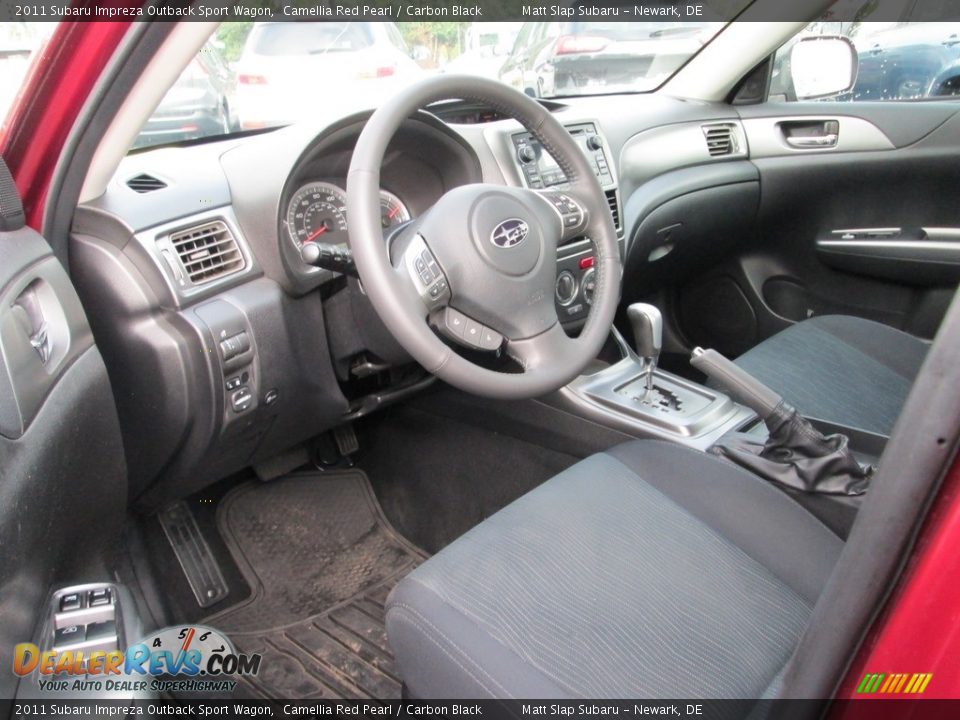 2011 Subaru Impreza Outback Sport Wagon Camellia Red Pearl / Carbon Black Photo #12