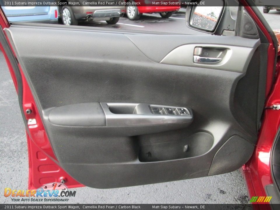 2011 Subaru Impreza Outback Sport Wagon Camellia Red Pearl / Carbon Black Photo #14