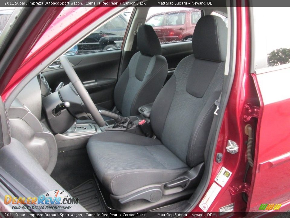 2011 Subaru Impreza Outback Sport Wagon Camellia Red Pearl / Carbon Black Photo #16