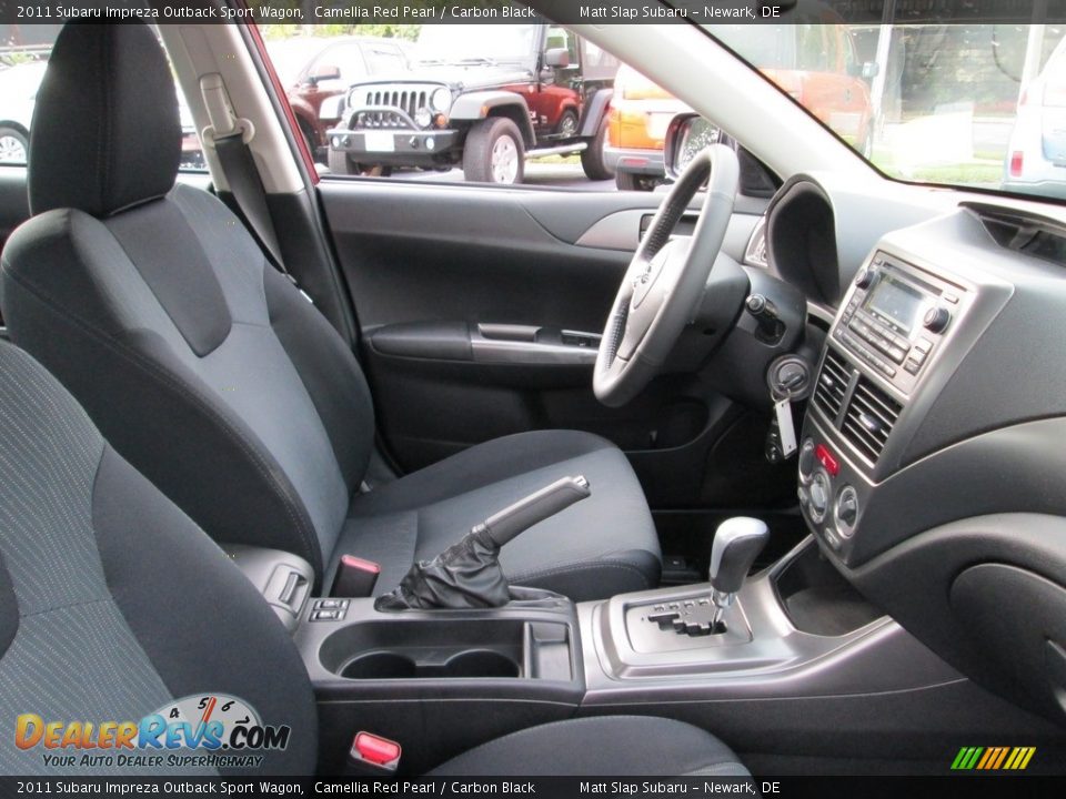 2011 Subaru Impreza Outback Sport Wagon Camellia Red Pearl / Carbon Black Photo #17