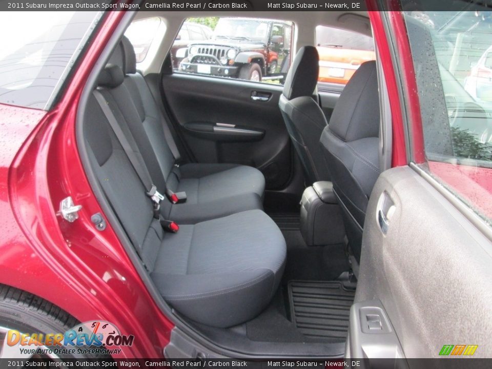 2011 Subaru Impreza Outback Sport Wagon Camellia Red Pearl / Carbon Black Photo #20