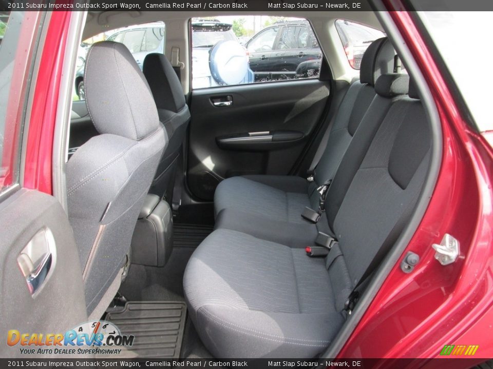 2011 Subaru Impreza Outback Sport Wagon Camellia Red Pearl / Carbon Black Photo #22