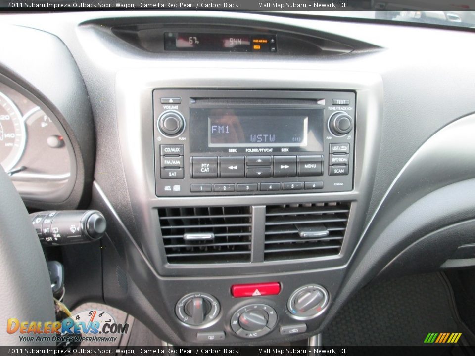 2011 Subaru Impreza Outback Sport Wagon Camellia Red Pearl / Carbon Black Photo #25