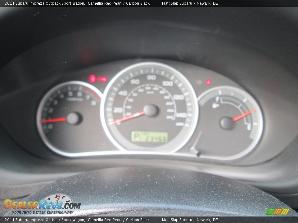 2011 Subaru Impreza Outback Sport Wagon Camellia Red Pearl / Carbon Black Photo #27