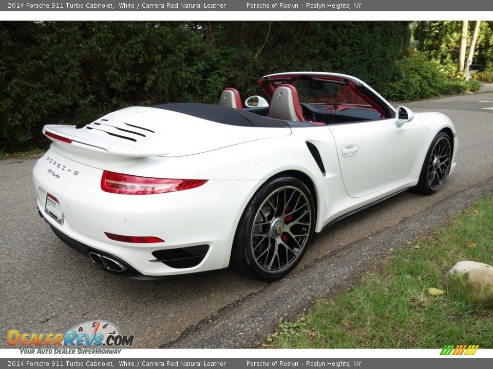 2014 Porsche 911 Turbo Cabriolet White / Carrera Red Natural Leather Photo #6
