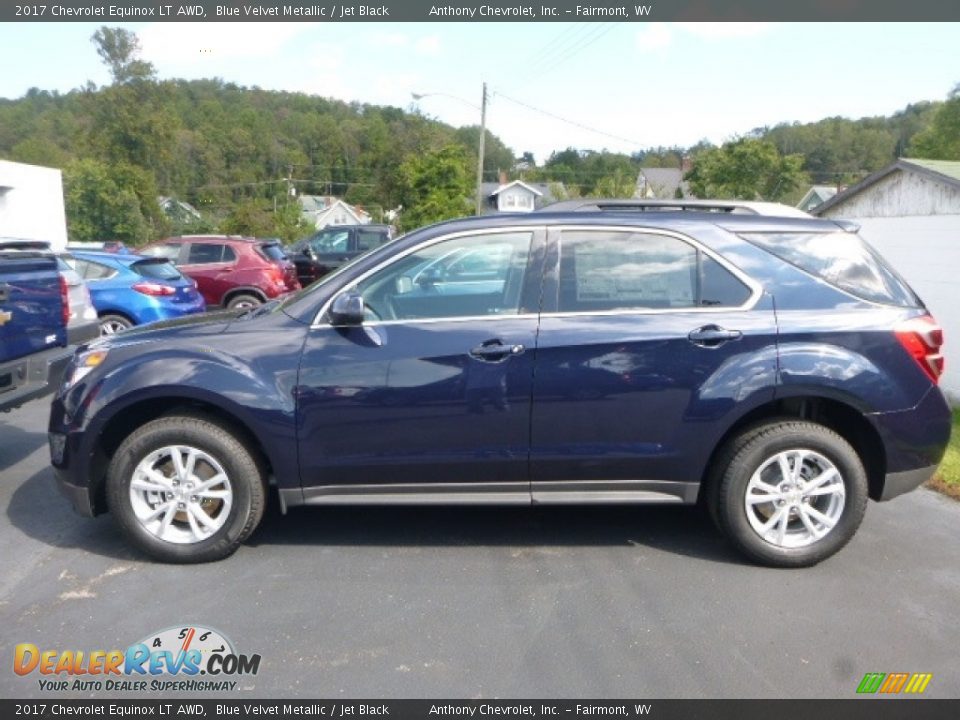2017 Chevrolet Equinox LT AWD Blue Velvet Metallic / Jet Black Photo #3