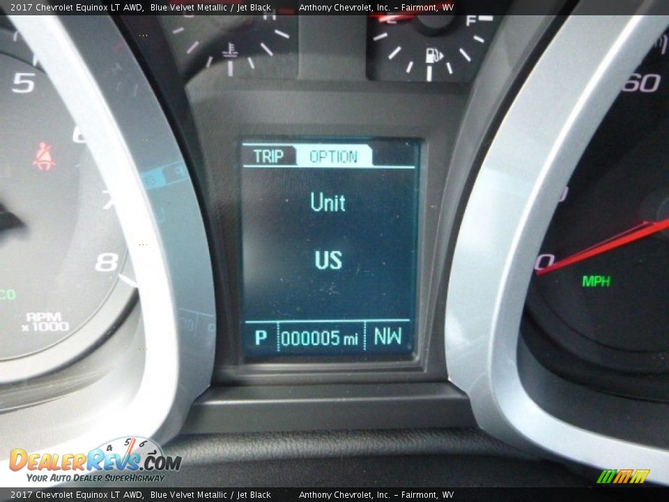 2017 Chevrolet Equinox LT AWD Blue Velvet Metallic / Jet Black Photo #19