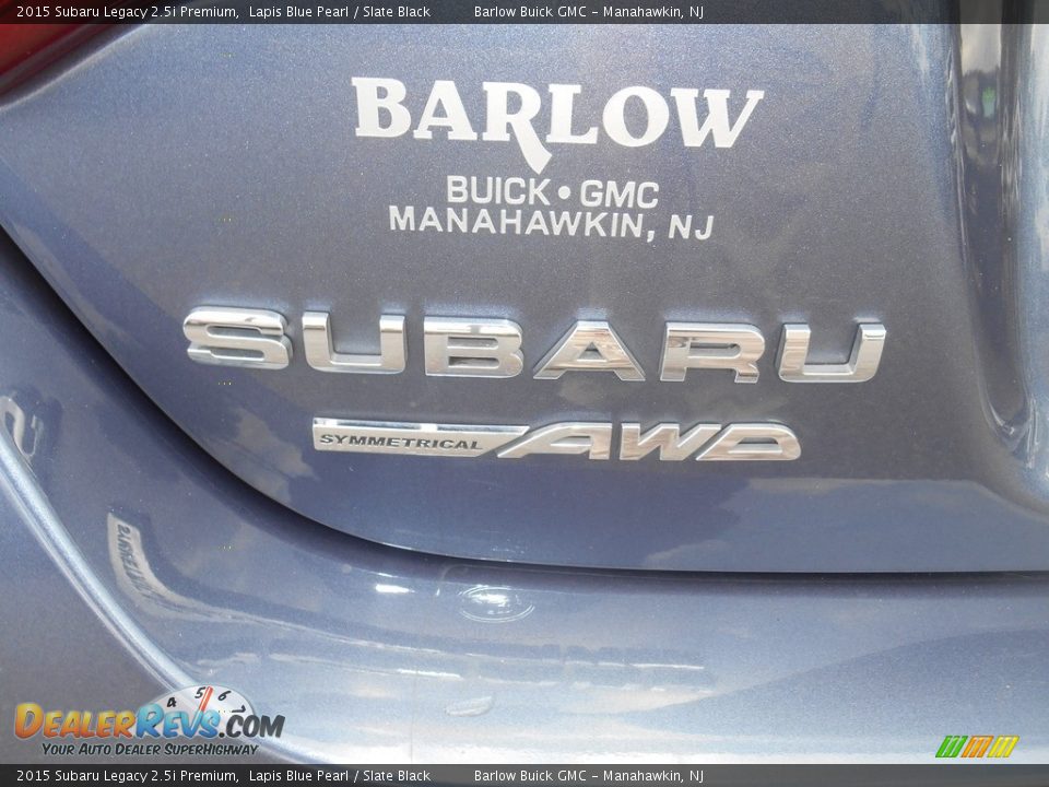 2015 Subaru Legacy 2.5i Premium Lapis Blue Pearl / Slate Black Photo #10