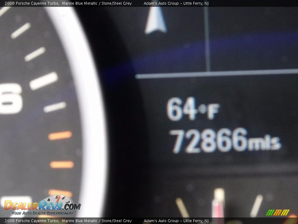 2008 Porsche Cayenne Turbo Marine Blue Metallic / Stone/Steel Grey Photo #13