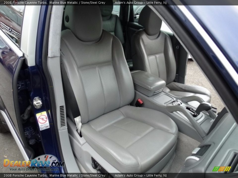 2008 Porsche Cayenne Turbo Marine Blue Metallic / Stone/Steel Grey Photo #21