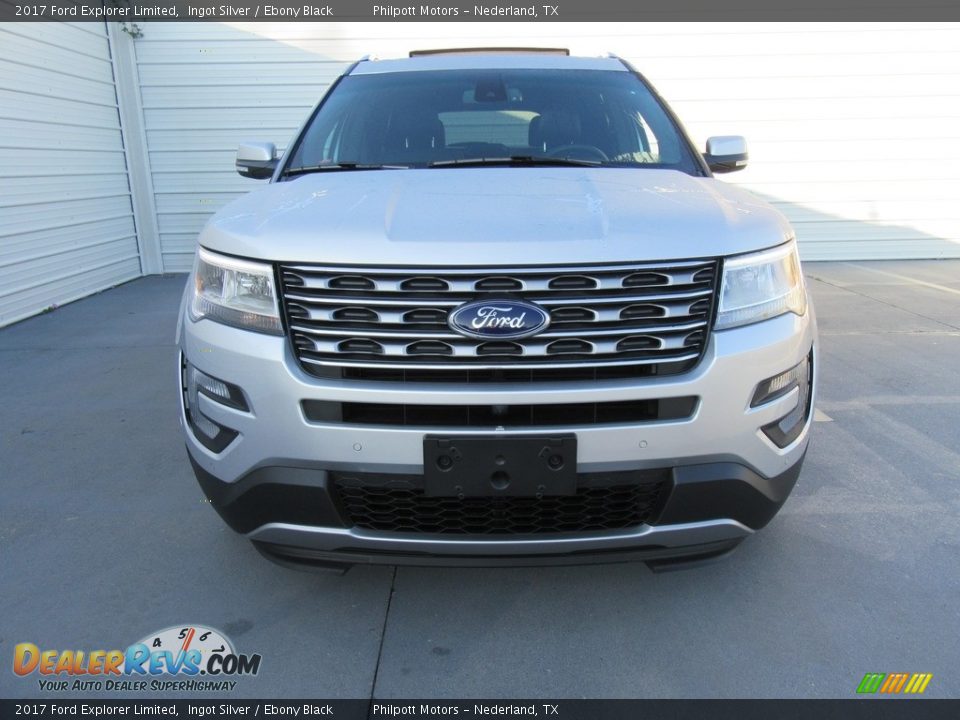 2017 Ford Explorer Limited Ingot Silver / Ebony Black Photo #8