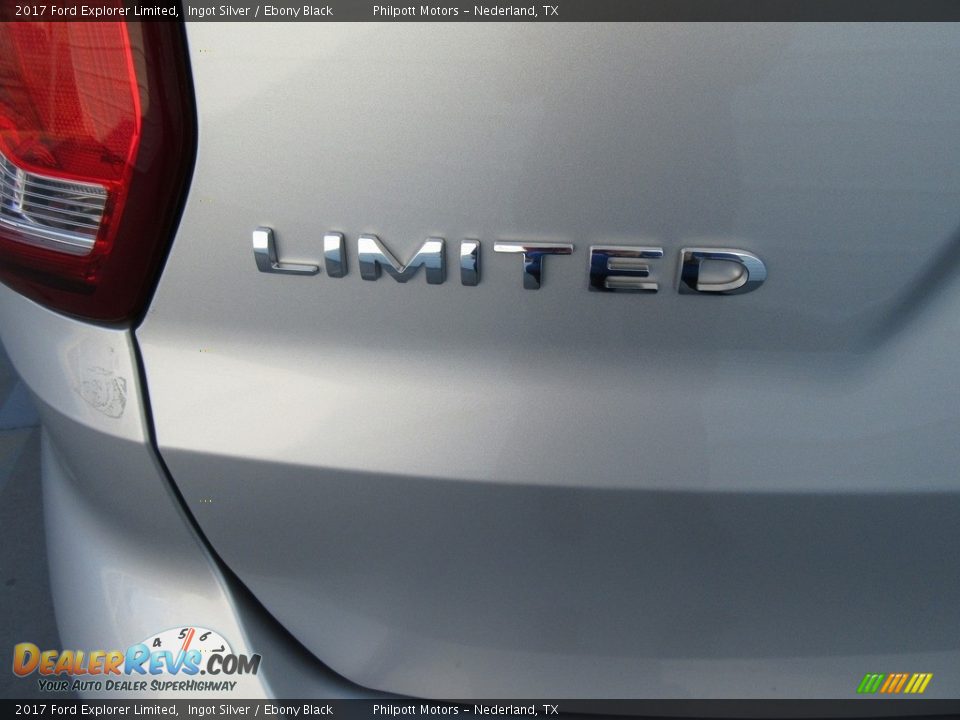 2017 Ford Explorer Limited Ingot Silver / Ebony Black Photo #13