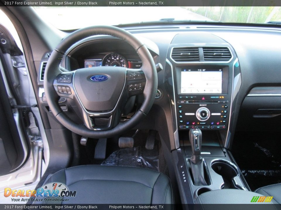 2017 Ford Explorer Limited Ingot Silver / Ebony Black Photo #27