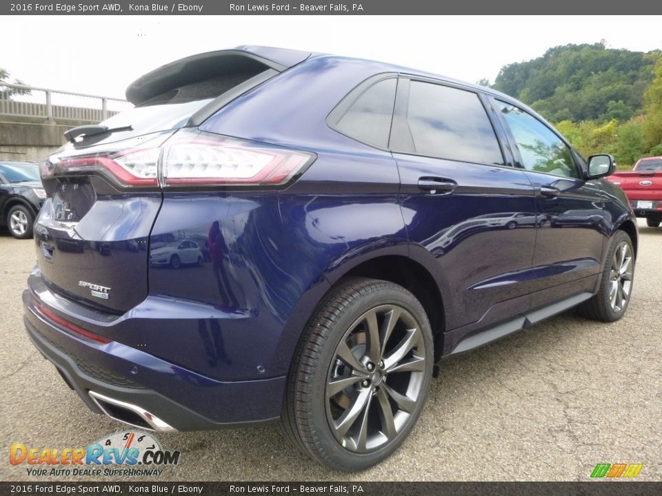 2016 Ford Edge Sport AWD Kona Blue / Ebony Photo #2