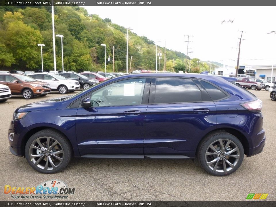 2016 Ford Edge Sport AWD Kona Blue / Ebony Photo #5