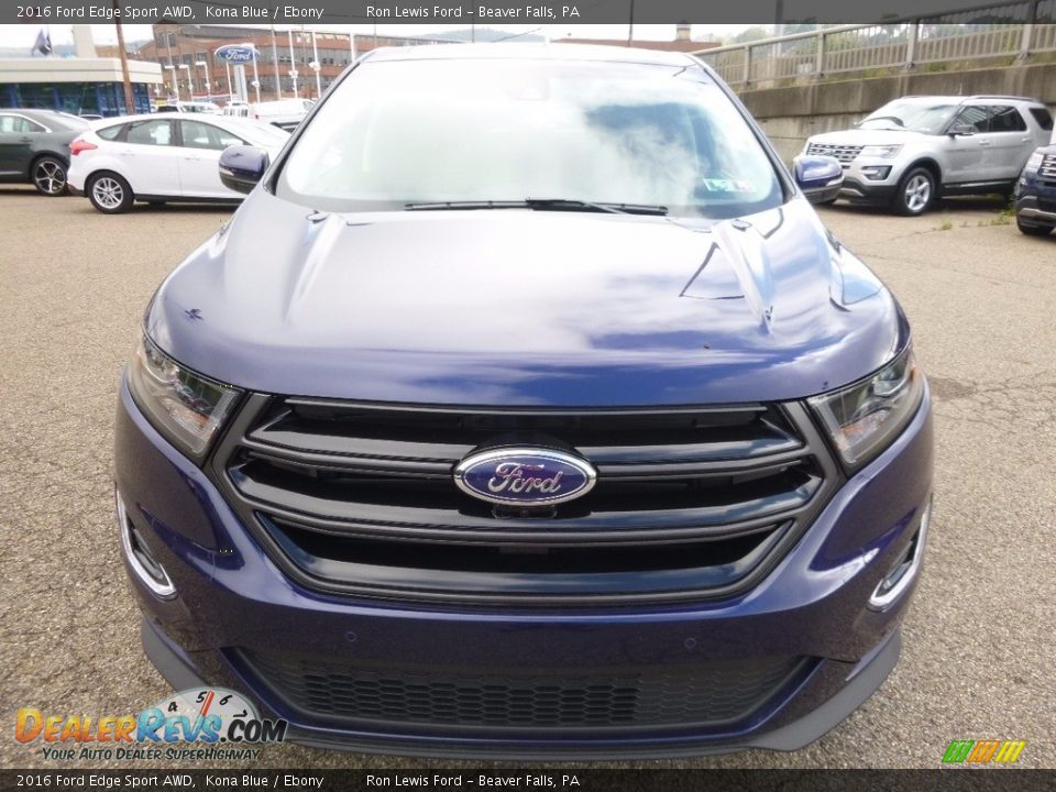 2016 Ford Edge Sport AWD Kona Blue / Ebony Photo #7