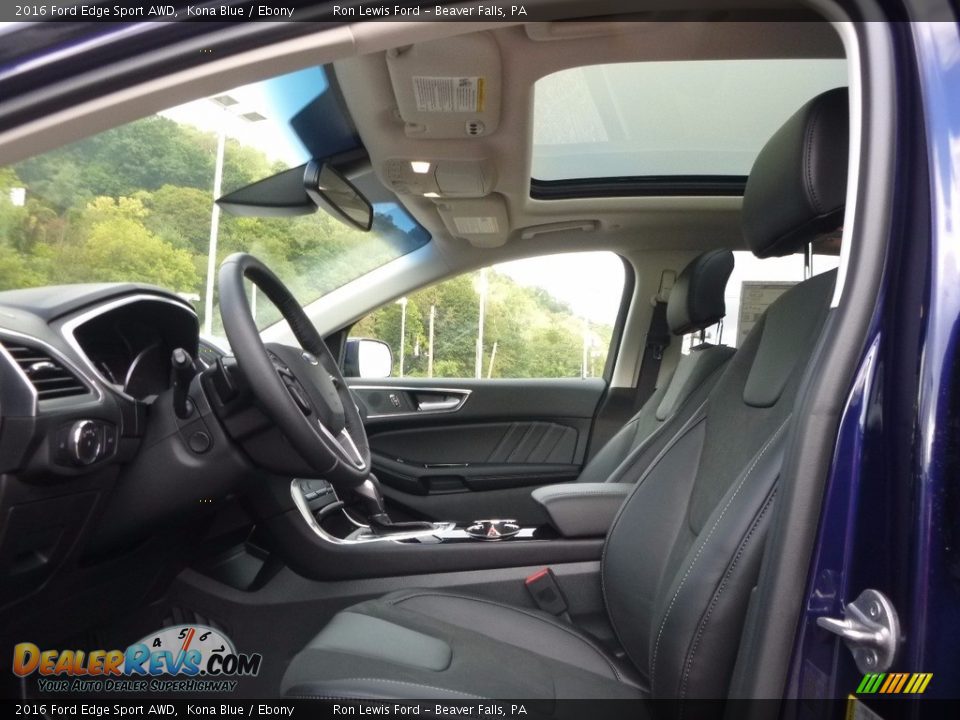 2016 Ford Edge Sport AWD Kona Blue / Ebony Photo #10