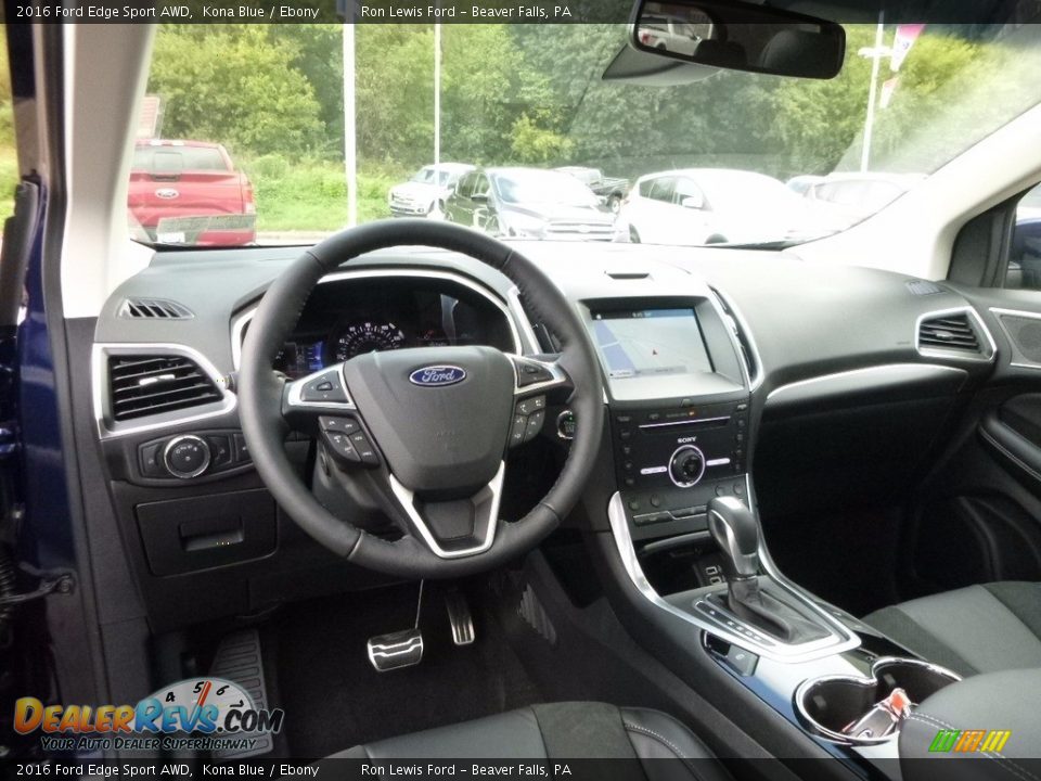 2016 Ford Edge Sport AWD Kona Blue / Ebony Photo #12