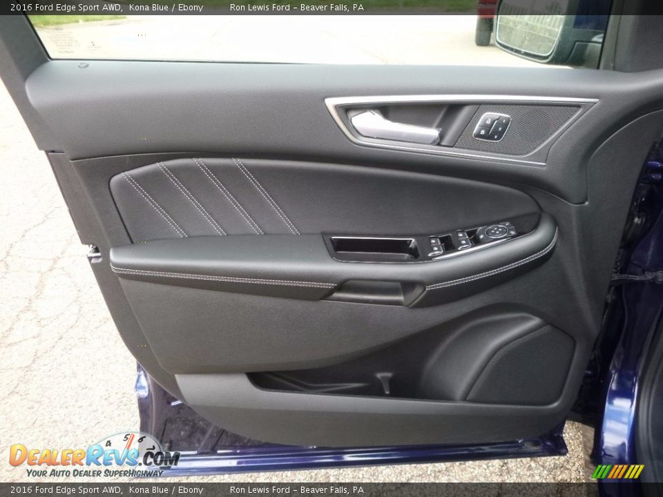 2016 Ford Edge Sport AWD Kona Blue / Ebony Photo #13