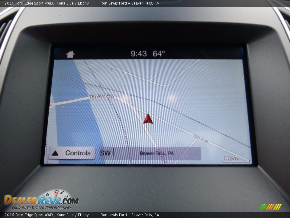 2016 Ford Edge Sport AWD Kona Blue / Ebony Photo #16