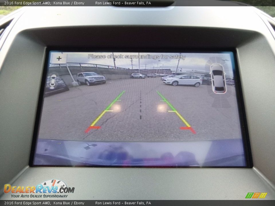 2016 Ford Edge Sport AWD Kona Blue / Ebony Photo #17