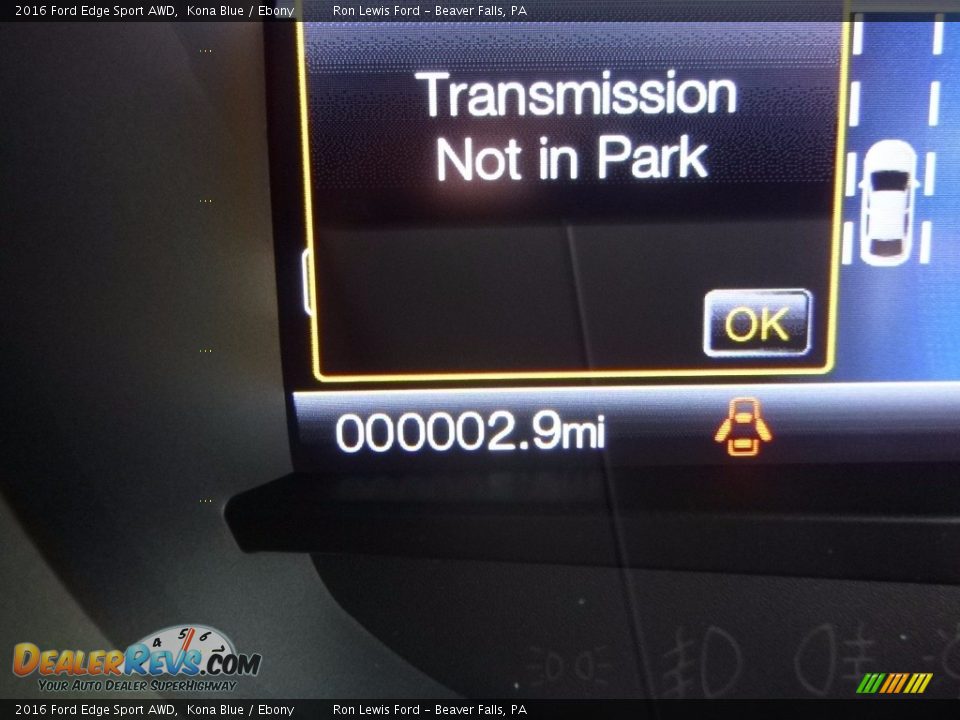 2016 Ford Edge Sport AWD Kona Blue / Ebony Photo #20