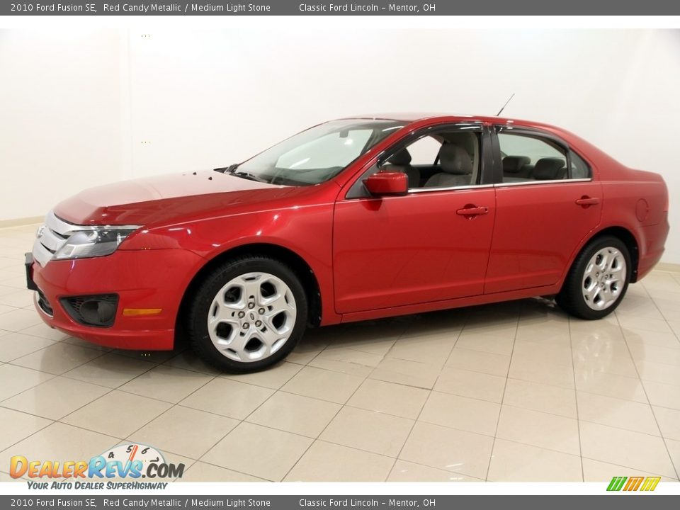 2010 Ford Fusion SE Red Candy Metallic / Medium Light Stone Photo #3