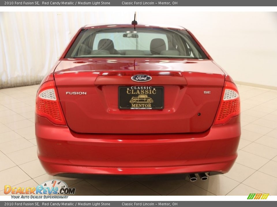 2010 Ford Fusion SE Red Candy Metallic / Medium Light Stone Photo #17