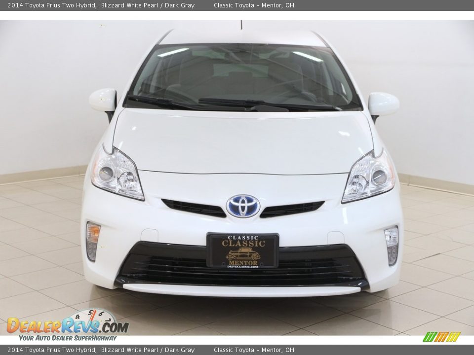 2014 Toyota Prius Two Hybrid Blizzard White Pearl / Dark Gray Photo #2