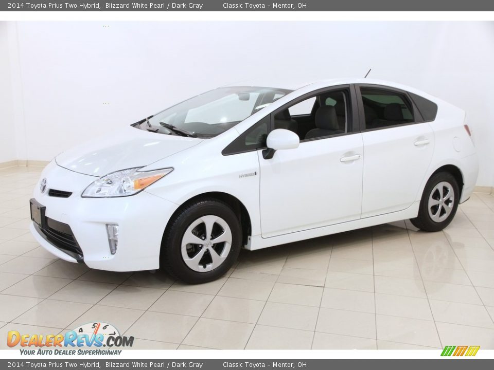2014 Toyota Prius Two Hybrid Blizzard White Pearl / Dark Gray Photo #3