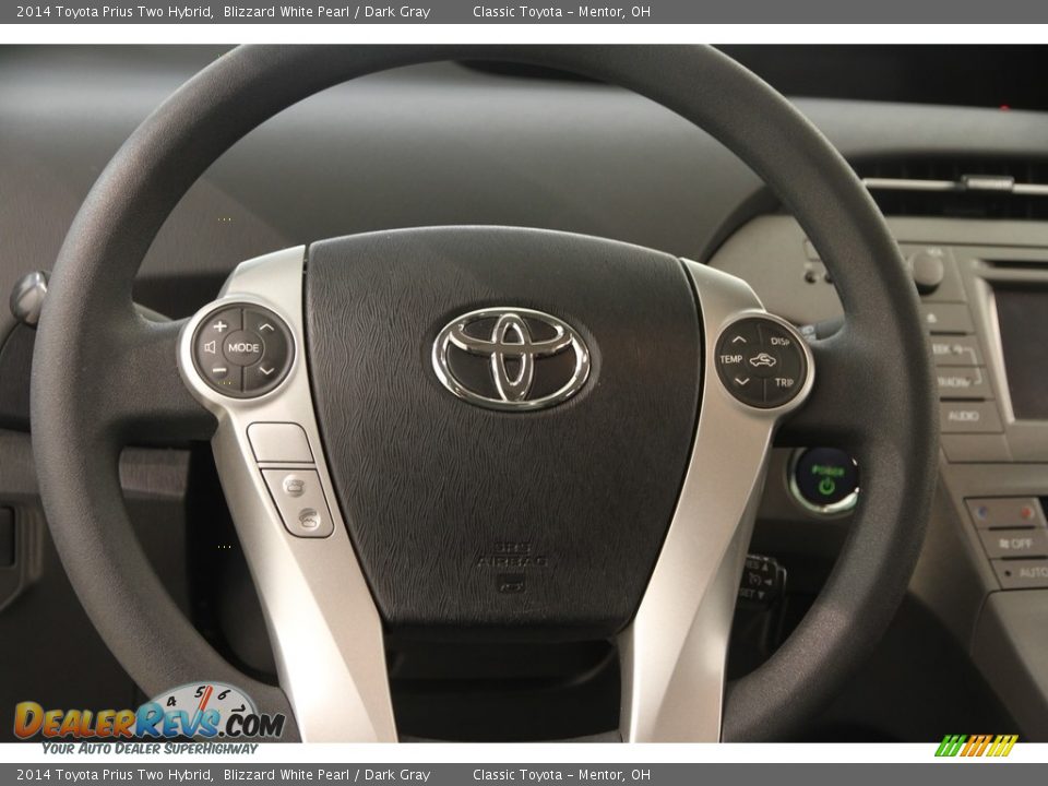 2014 Toyota Prius Two Hybrid Blizzard White Pearl / Dark Gray Photo #6