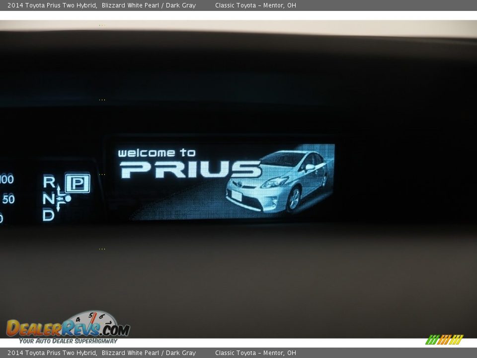 2014 Toyota Prius Two Hybrid Blizzard White Pearl / Dark Gray Photo #7