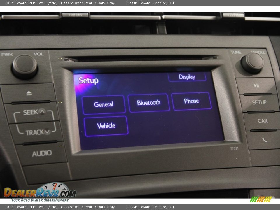 2014 Toyota Prius Two Hybrid Blizzard White Pearl / Dark Gray Photo #10