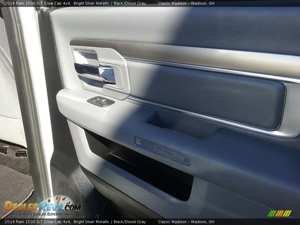 2014 Ram 1500 SLT Crew Cab 4x4 Bright Silver Metallic / Black/Diesel Gray Photo #15