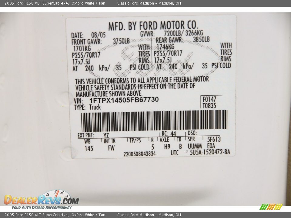 2005 Ford F150 XLT SuperCab 4x4 Oxford White / Tan Photo #20