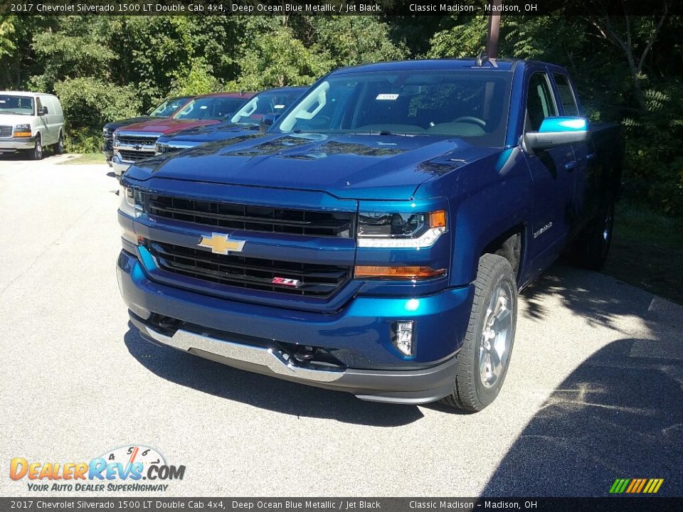 2017 Chevrolet Silverado 1500 LT Double Cab 4x4 Deep Ocean Blue Metallic / Jet Black Photo #1