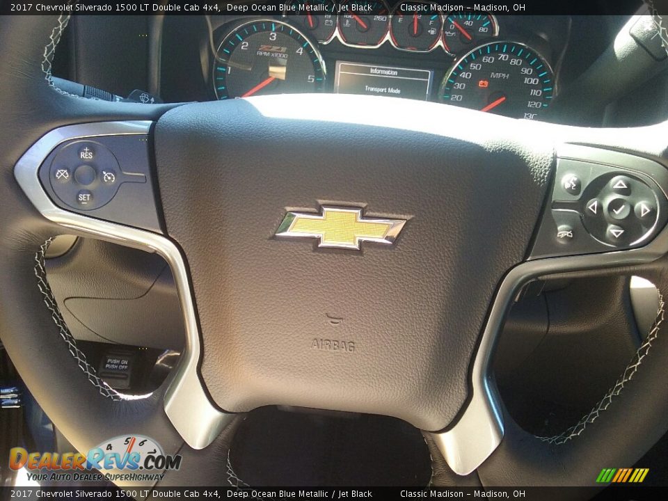 2017 Chevrolet Silverado 1500 LT Double Cab 4x4 Deep Ocean Blue Metallic / Jet Black Photo #6