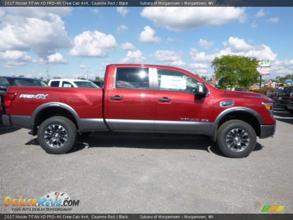 2017 Nissan TITAN XD PRO-4X Crew Cab 4x4 Cayenne Red / Black Photo #7