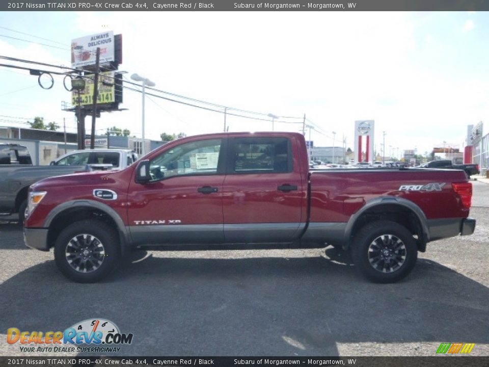 2017 Nissan TITAN XD PRO-4X Crew Cab 4x4 Cayenne Red / Black Photo #10