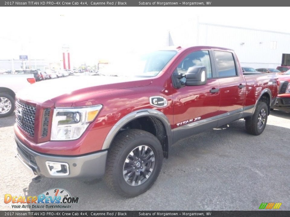 2017 Nissan TITAN XD PRO-4X Crew Cab 4x4 Cayenne Red / Black Photo #11