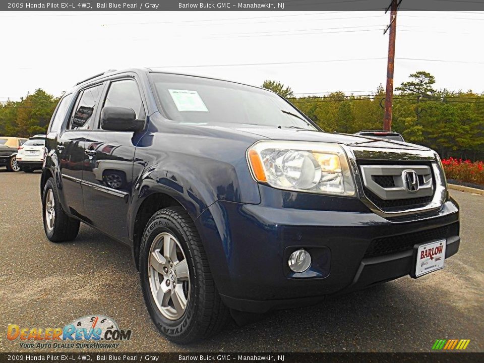 2009 Honda Pilot EX-L 4WD Bali Blue Pearl / Gray Photo #1