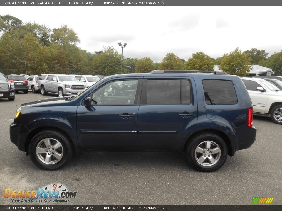 2009 Honda Pilot EX-L 4WD Bali Blue Pearl / Gray Photo #4