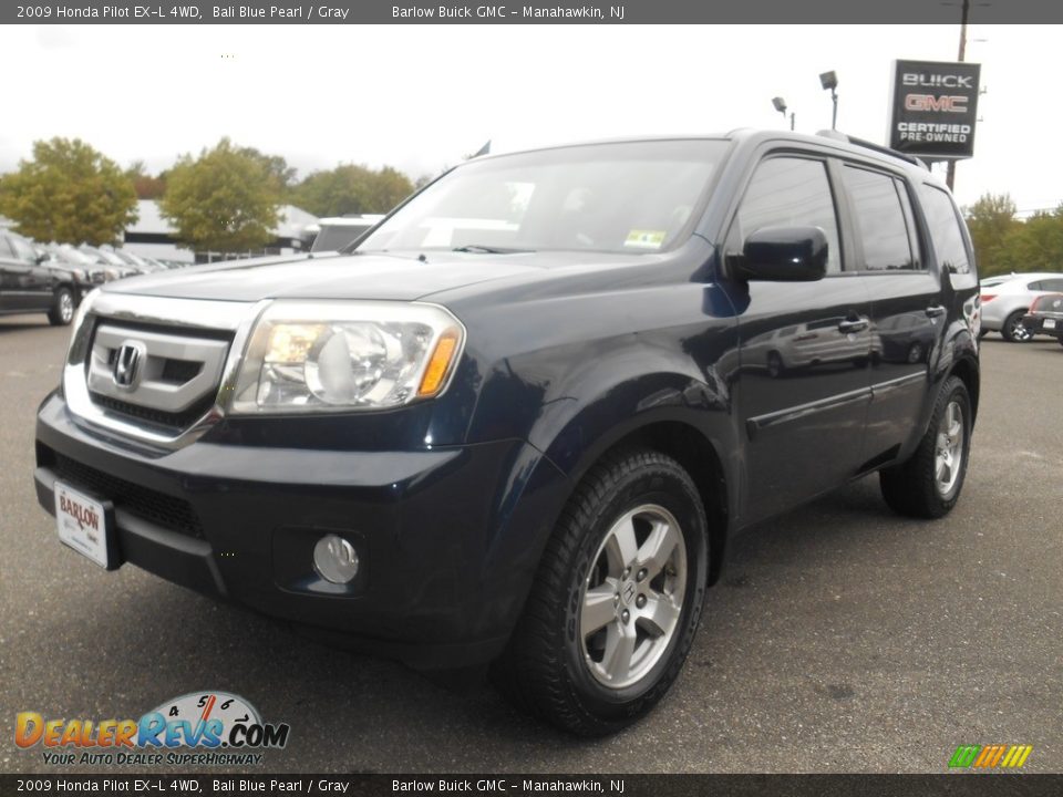 2009 Honda Pilot EX-L 4WD Bali Blue Pearl / Gray Photo #5