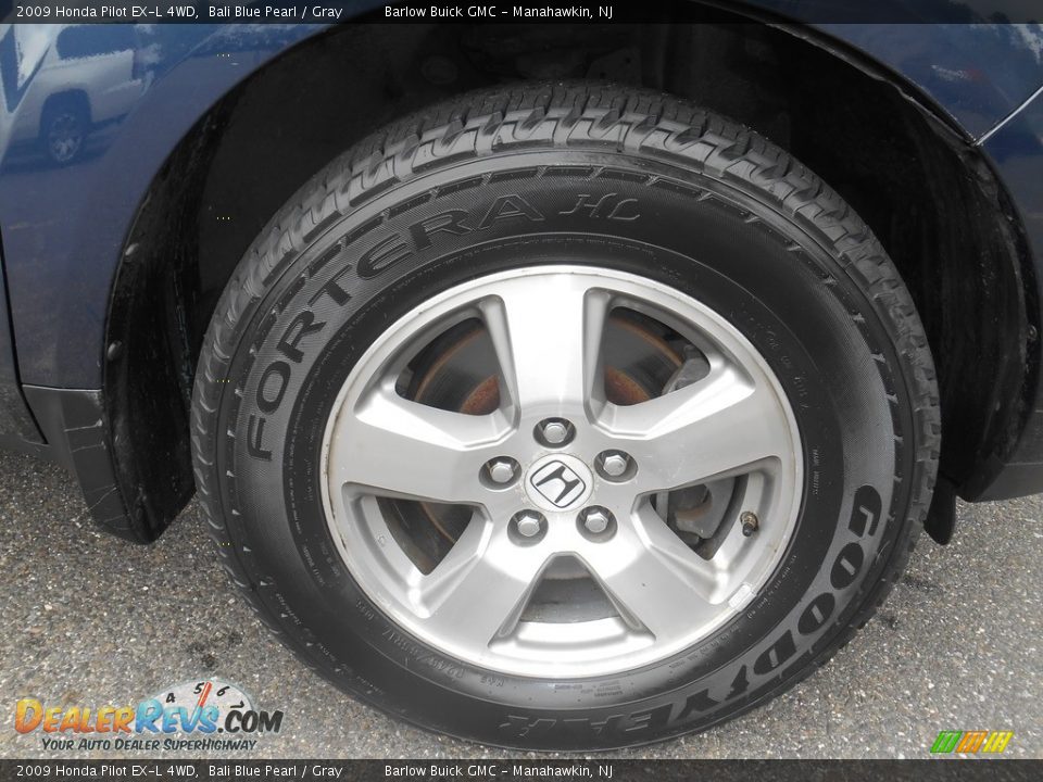 2009 Honda Pilot EX-L 4WD Bali Blue Pearl / Gray Photo #7