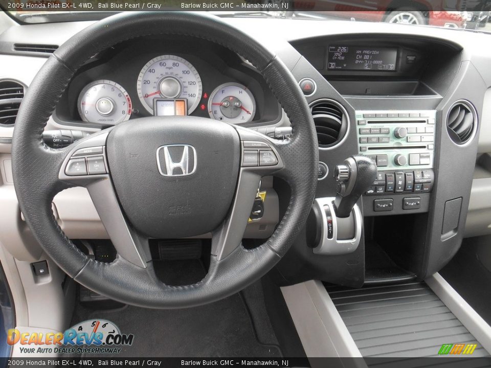 2009 Honda Pilot EX-L 4WD Bali Blue Pearl / Gray Photo #17