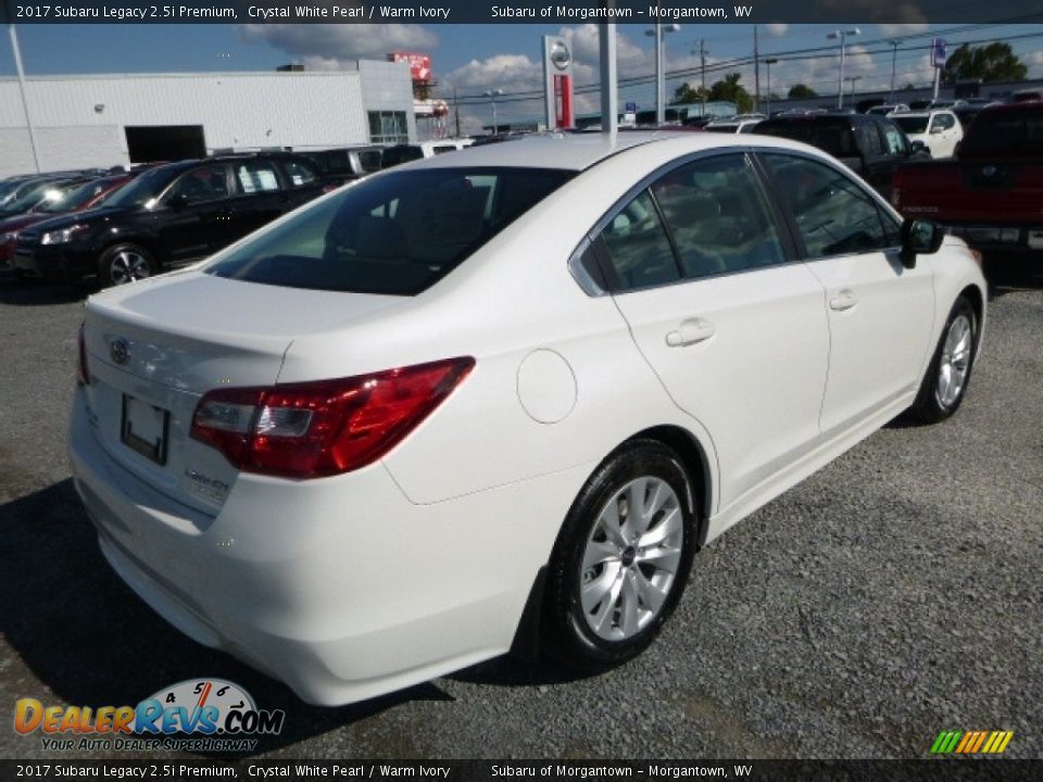 2017 Subaru Legacy 2.5i Premium Crystal White Pearl / Warm Ivory Photo #7