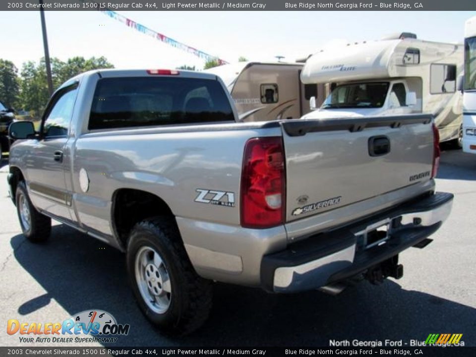 2003 Chevrolet Silverado 1500 LS Regular Cab 4x4 Light Pewter Metallic / Medium Gray Photo #4